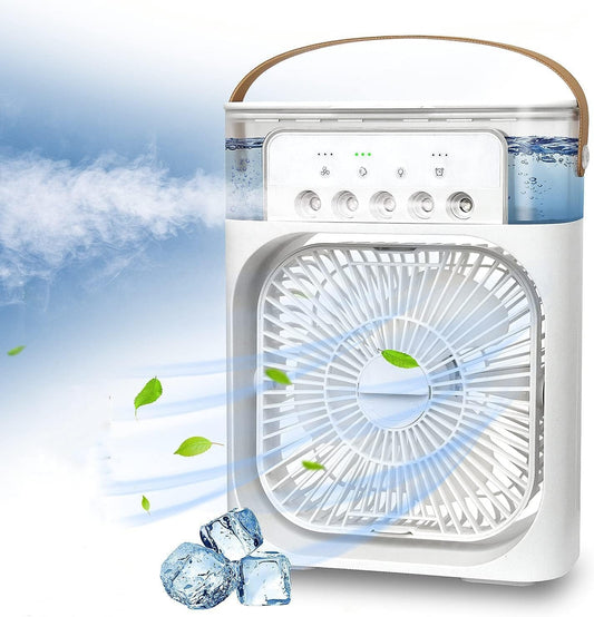 4 in 1 Personal Mini Cooling Fan with Water Mist Spray