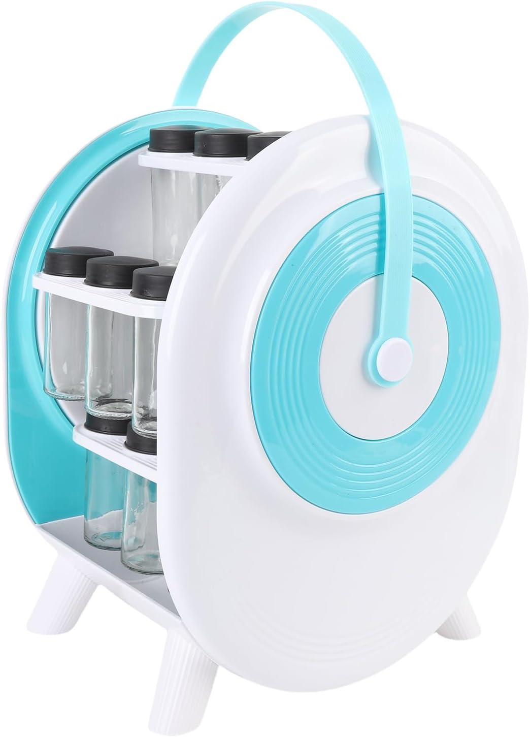 Rotating Seasoning Rack Multifunctional Space Saving Stable Structure 360° Seasoning Rack Organizer for Kitchen Countertop