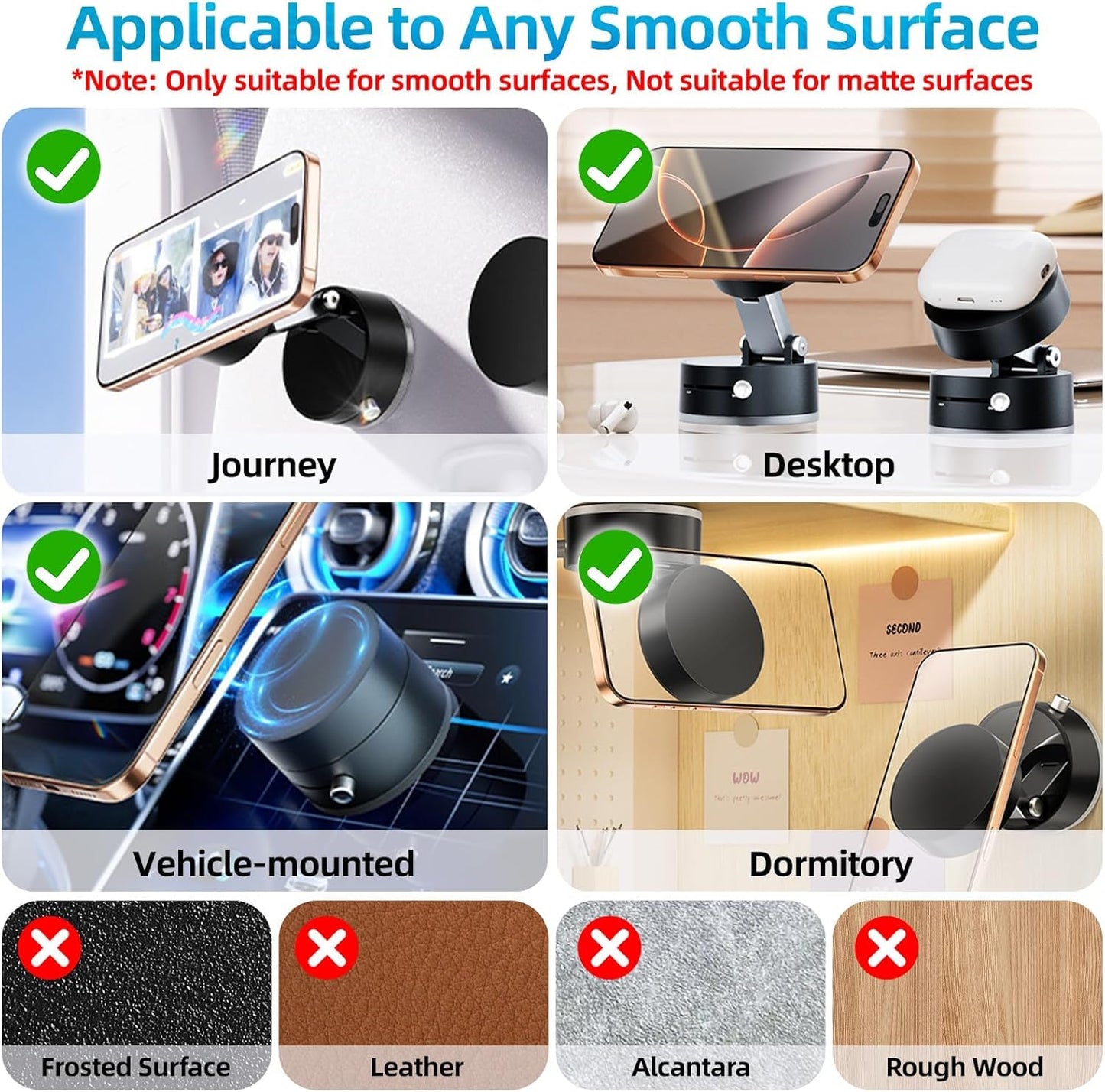 Vacuum Suction Magnetic Phone Stand