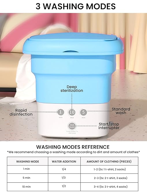 Portable Foldable Mini Washing Machine and Dryer: Your All-in-One Laundry Solution