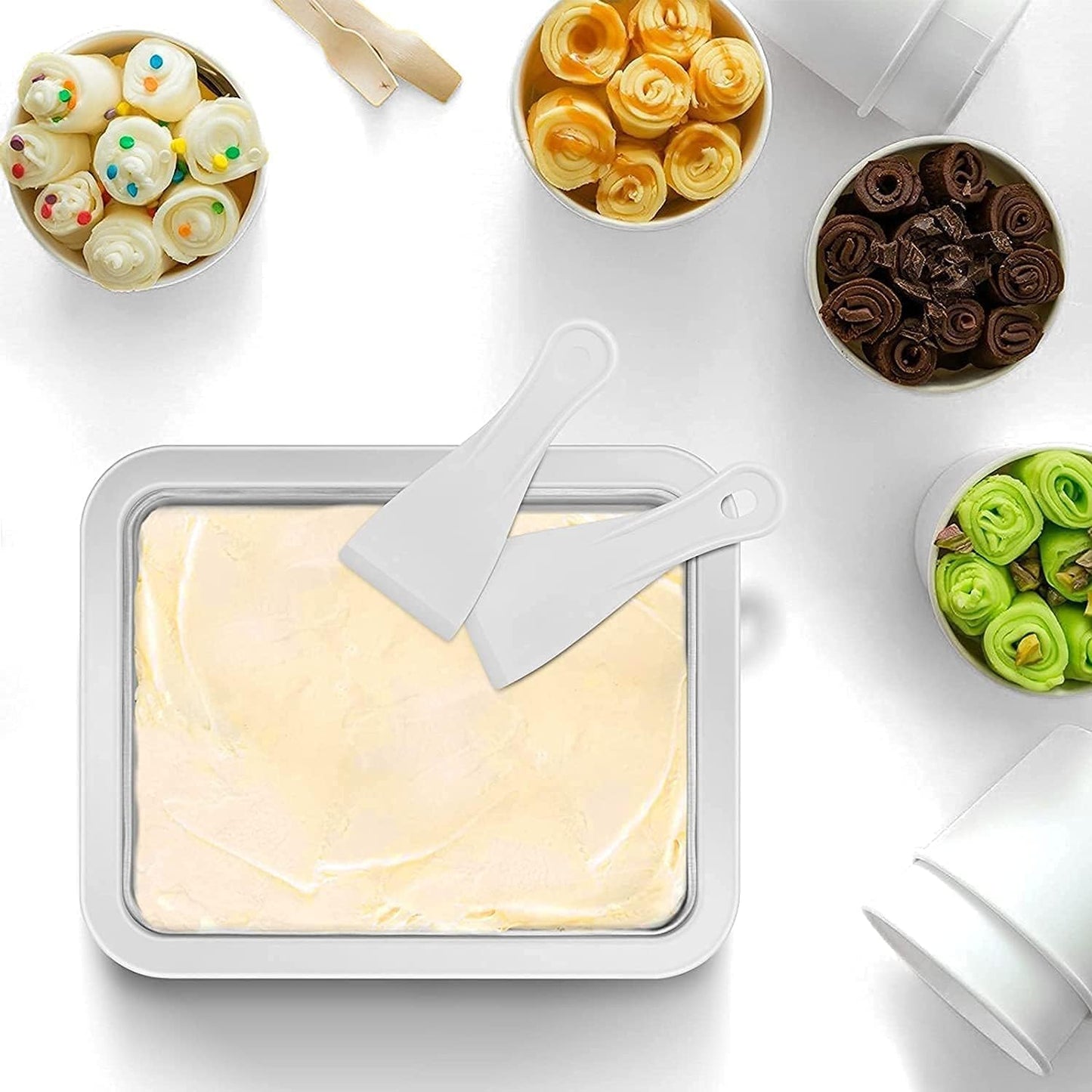 Ice Cream Roller Plate Machine Sweet Plate Cold Plate Making Rolled Maker Tool