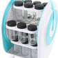 Rotating Seasoning Rack Multifunctional Space Saving Stable Structure 360° Seasoning Rack Organizer for Kitchen Countertop