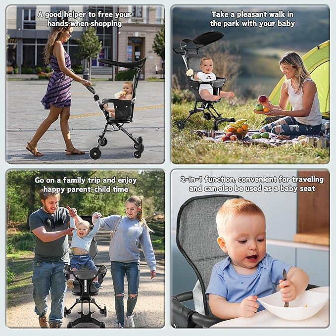 Foldable, Compact Light Weight Baby Stroller Mother's choice with Umbrella and Quality Cushion Seats