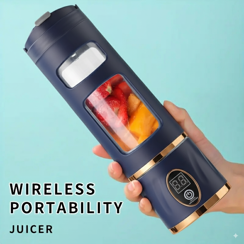 Portable USB Rechargeable Blender & Juicer – Smoothie Maker, Easy-Clean, Durable