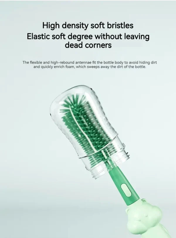 3-in-1 Silicone Baby Bottle Cleaning Brush Set – Pacifier, Straw,