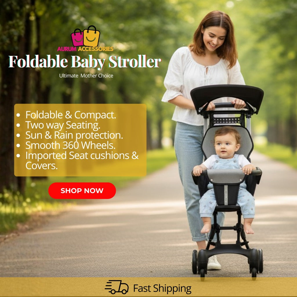 Foldable, Compact Light Weight Baby Stroller Mother's choice with Umbrella and Quality Cushion Seats
